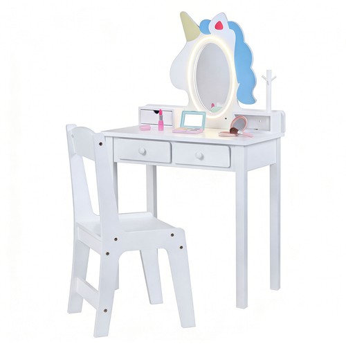 Kids vanity set with lighted - vanity,