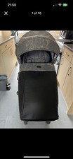 Black Gray and Gold 3 In One Pram Buggy