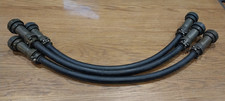 Ex-MOD RAF Aircraft Cables x3 w/ 6-Pin Plugs (~40cms)