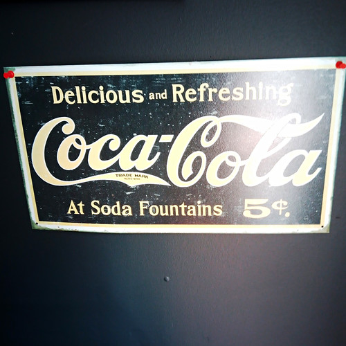 Coca cola advertising sign - coca-cola,