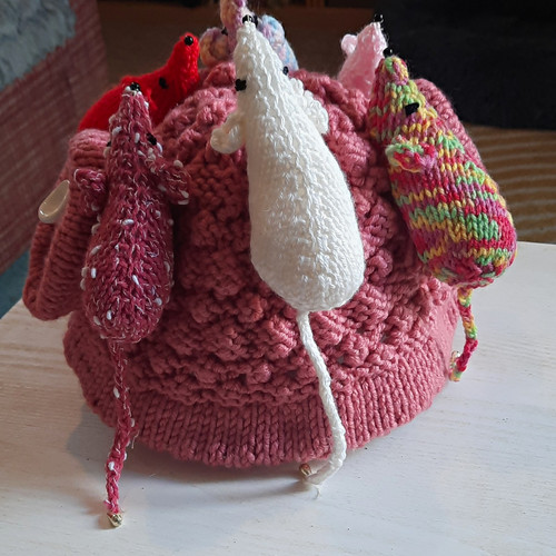 Handmade wool knitted tea cosy - wool,