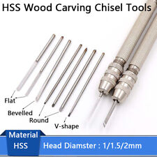 HSS Wood Carving Chisel Tools Micro Carving Head Olive DIY Maker Hand Tools