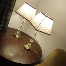 Laura Ashley brass and glass