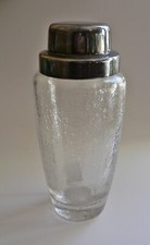 WMF silver plate crackled/frosted glass Art Deco '20s-'30s, cocktail shaker
