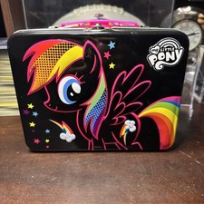Rainbow Dash My Little Pony 2014 Sky High Black Tin Lunch Box