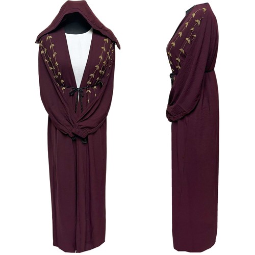 Latest design burgundy - burgundy, abaya