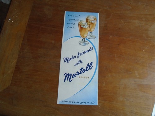 Vintage advert martell - advert:,