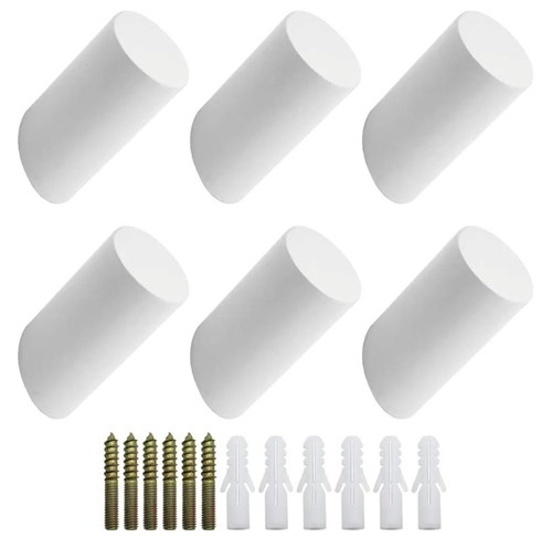 Pack white wooden dowel peg - white,