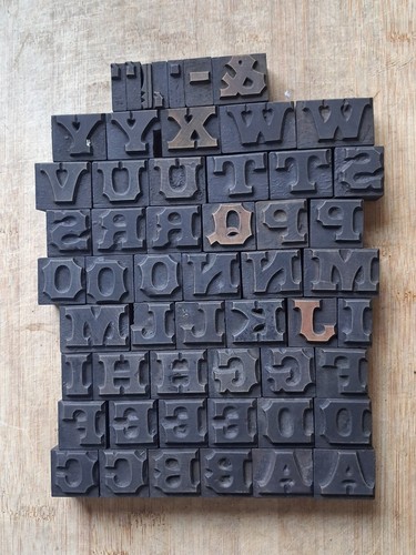 Wooden letterpress printing - letterpress,