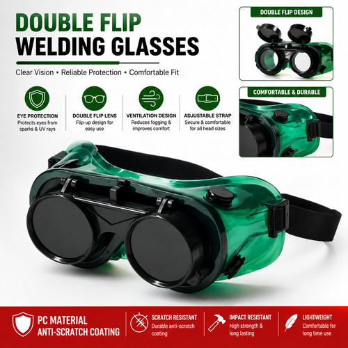 Flip welding goggles anti - flip, up