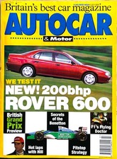 AUTOCAR MAGAZINE 06-JUL-94 - Rover 600Ti, Mazda 323F V6, "Works" Bugatti EB110