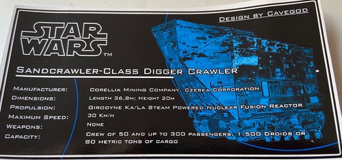 Star wars ucs display sticker - star,