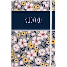 A6 Puzzle Book - Sudoku Puzzles Long Journey Small Size Adults Floral Games