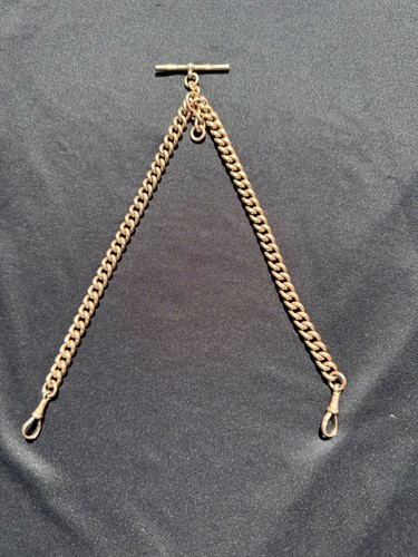 Solid 9ct gold albert watch - 9ct,