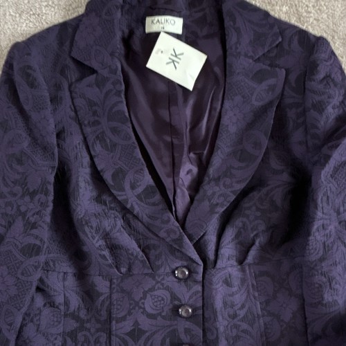 Kaliko purple jacquard floral - jacquard,