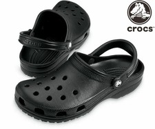 Genuine Crocs Summer Casual Lightweight Clog Sandals Black Unisex-UK STOCK