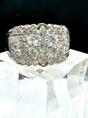 Cluster ring silver cocktail - ring,