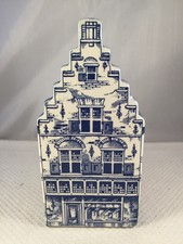 Large Delft Blue hand painted house number 1707, made in Holland, 14cm tall