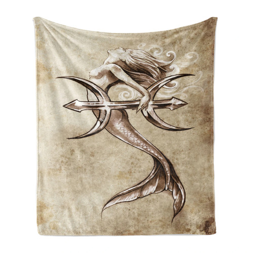 Mermaid soft flannel - mermaid,