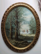 Vintage Oval Framed Rural
