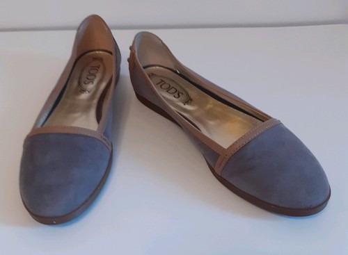 Tod womens grey nubuck pumps - tod's,