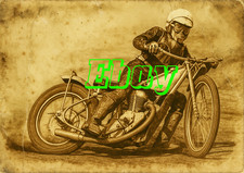 Speedway Retro Style A4 Poster