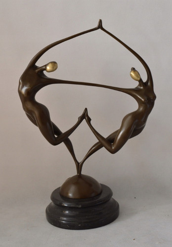 Bronze women dancer statue - bronze,
