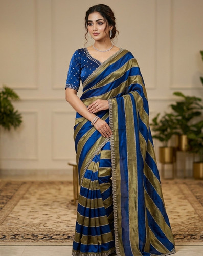 New georgette silk saree - new,