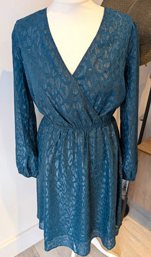 Apricot teal lurex - £40,