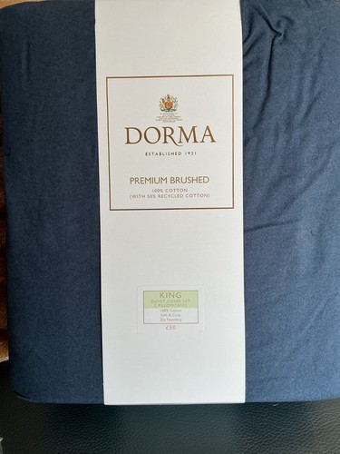 Dorma navy brushed cotton king - dorma,