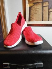 Skechers GoWalk Air Cooled Goga Mat Women's Slip On Size UK 5.5 Glitter Orange