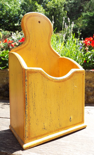 Large wooden painted candle - wooden,
