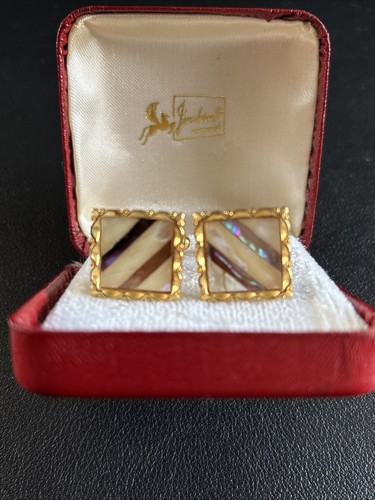 Vintage cufflinks gold tone - gold,