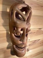 Abstract Face Three Dimensional Stylised Shetani African Wooden Wall Art