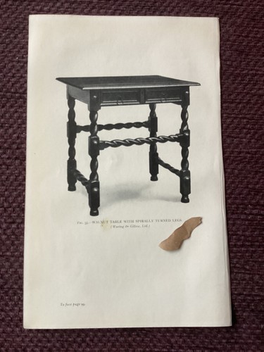 Antique print waring gillow - waring,