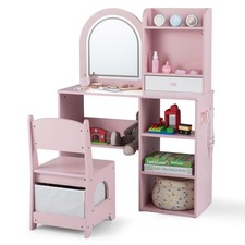 COSTWAY Kids Vanity Table and