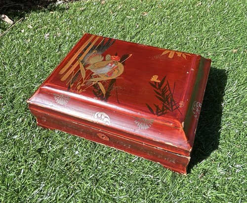 Vintage oriental lacquered - vintage,