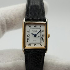 Gruen Ladies Vintage Gold Tone w/ White Dial Quartz Watch