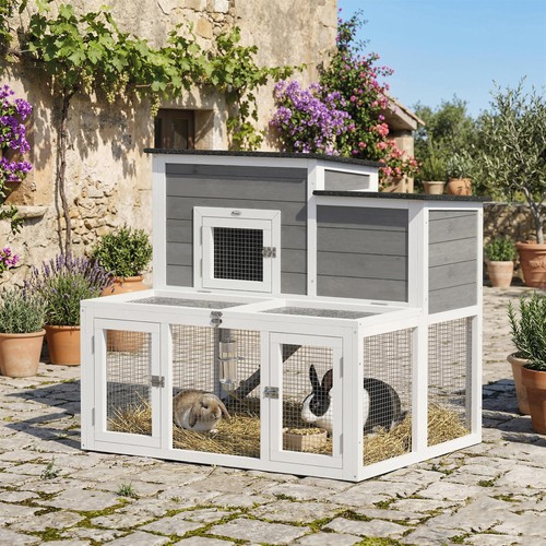 Wooden rabbit hutch - rabbit, indoor