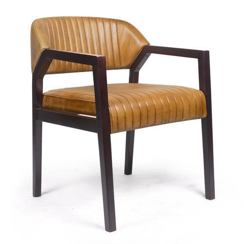 Genuine leather dining chair - leather,