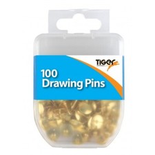 100 x Brass Drawing Pins