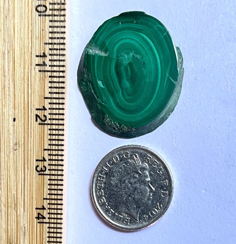 Malachite slice 3mm - slice, natural