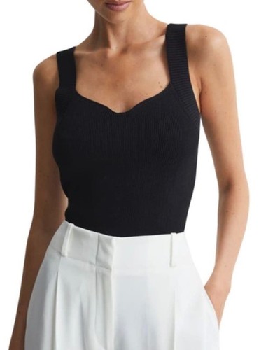 Reiss black ribbed knit - reiss,