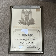 Ww1 German Award Document