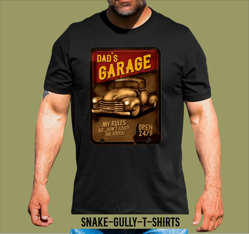Dads garage chev truck - garage, t-shirt