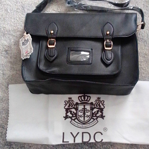 Lydc london black faux - london, leather