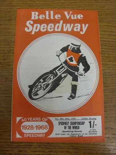 1968 speedway programme - speedway,