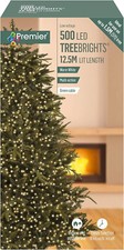 Premier 500 LED Multi-Action TreeBrights Christmas Tree Lights Timer WARM WHITE