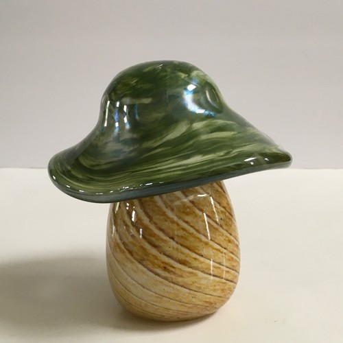 Handblown mushroom toadstool - handblown,