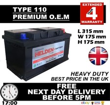 110 70AH(C20) 85AH(C100) PEUGEOT BOXER DIESEL EXPERT J5 J9 PARTNER VAN Battery